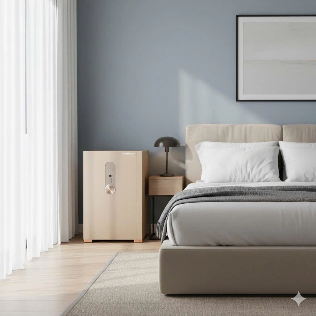 Két thông minh Kassler KL-65H8 Gold Sand như đồ vật trang trí sang chảnh khi đặt tại phòng ngủ